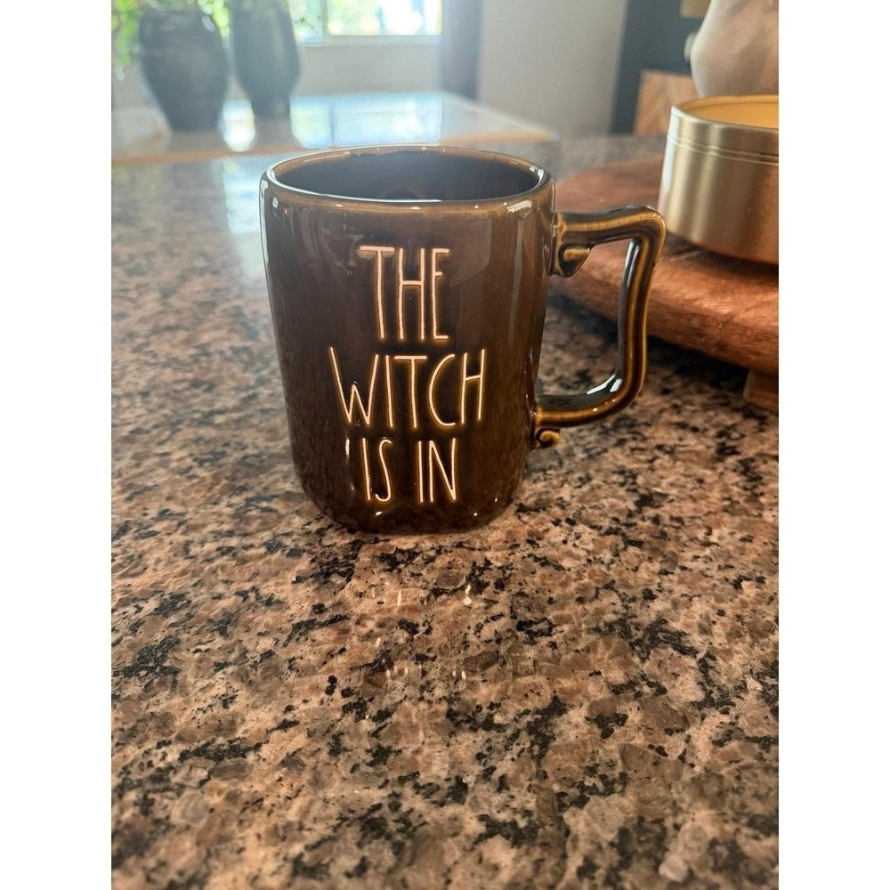 Rae Dunn the witch is in kitty cat oversized ceramic coffee mug NWOT